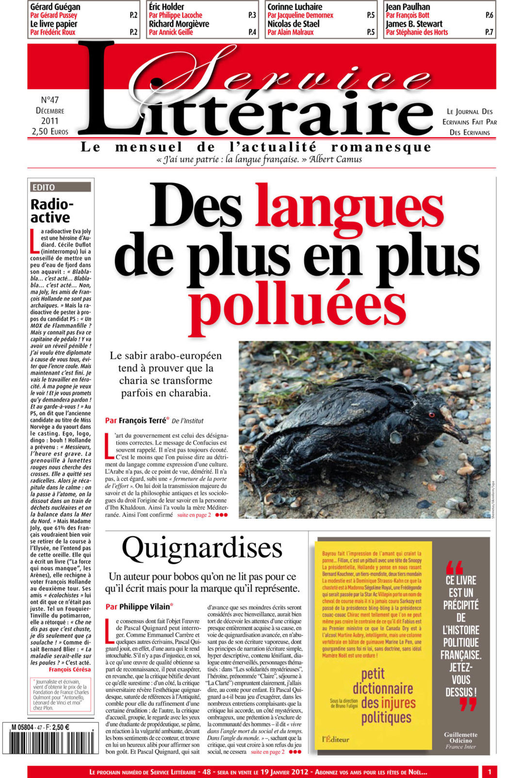 Des langues de plus ne plus polluées