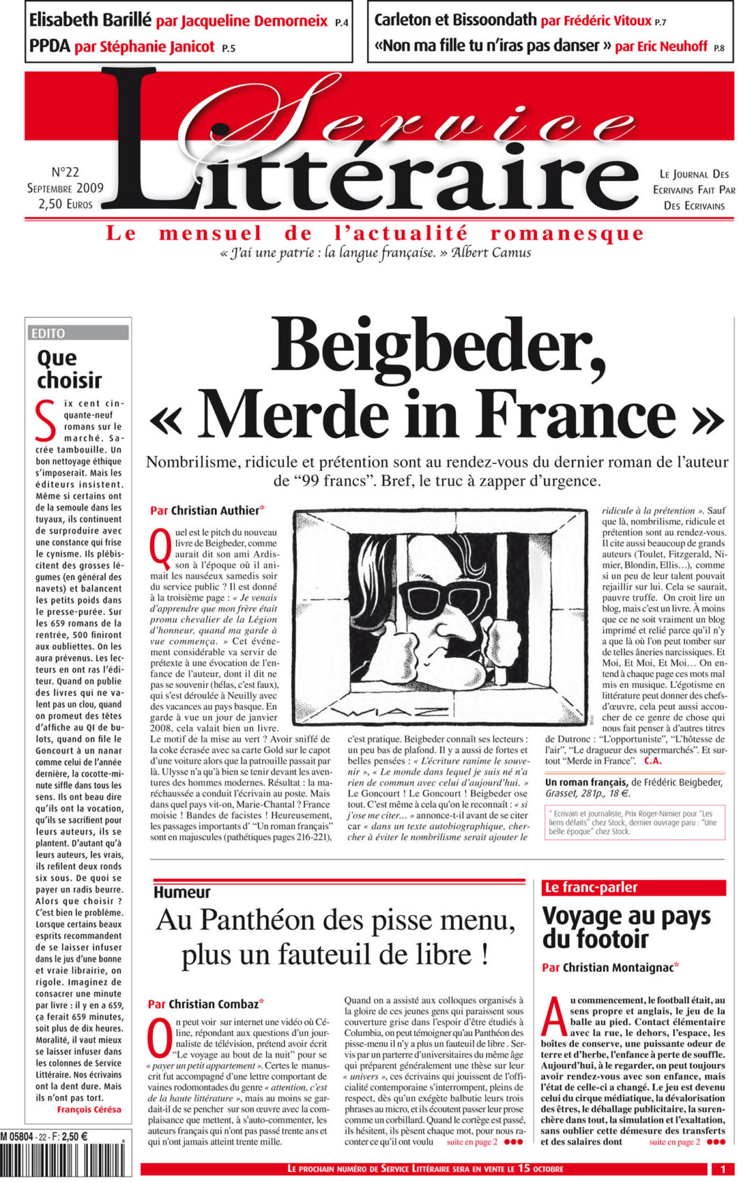 Beigbeder, "Merde in France"