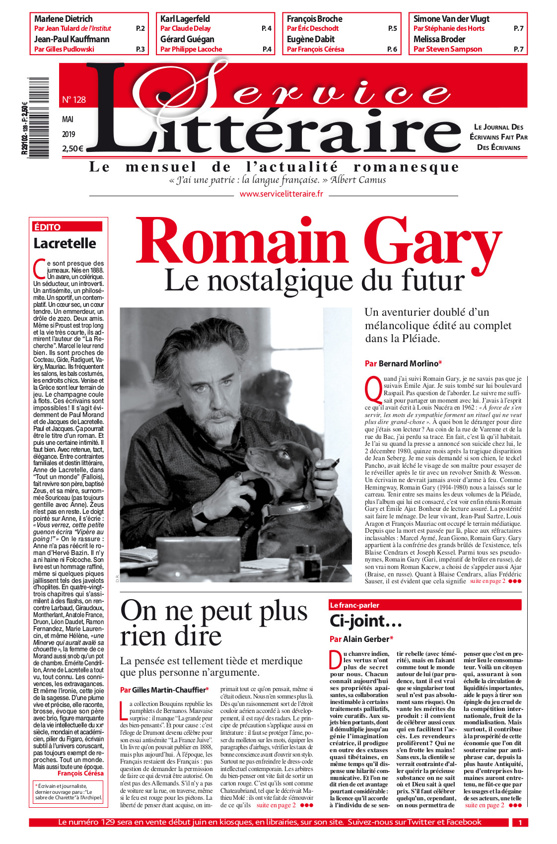 Romain Gary SL 128 Mai 2019