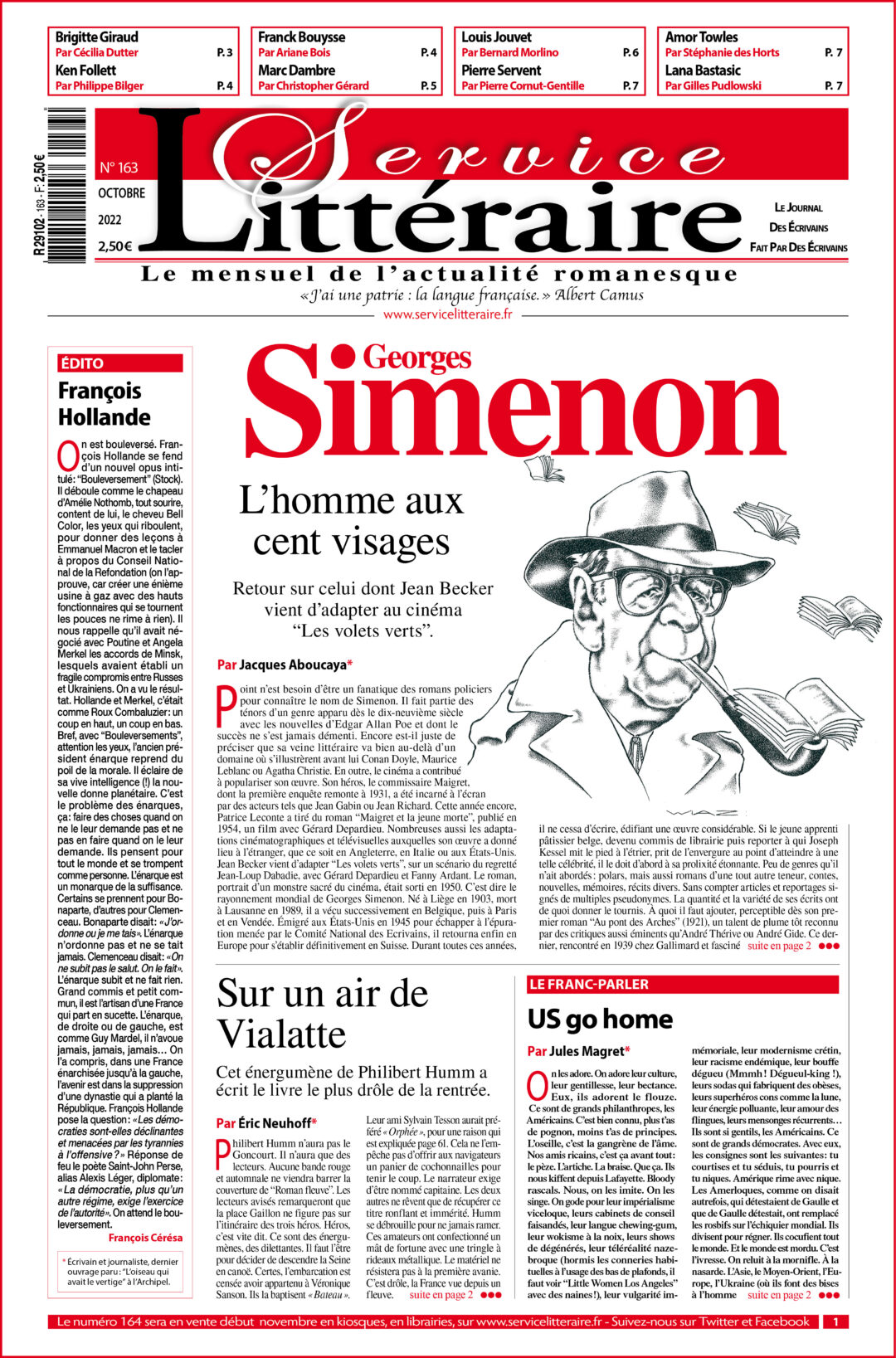 Une 163 Octobre 2022 Georges Simenon