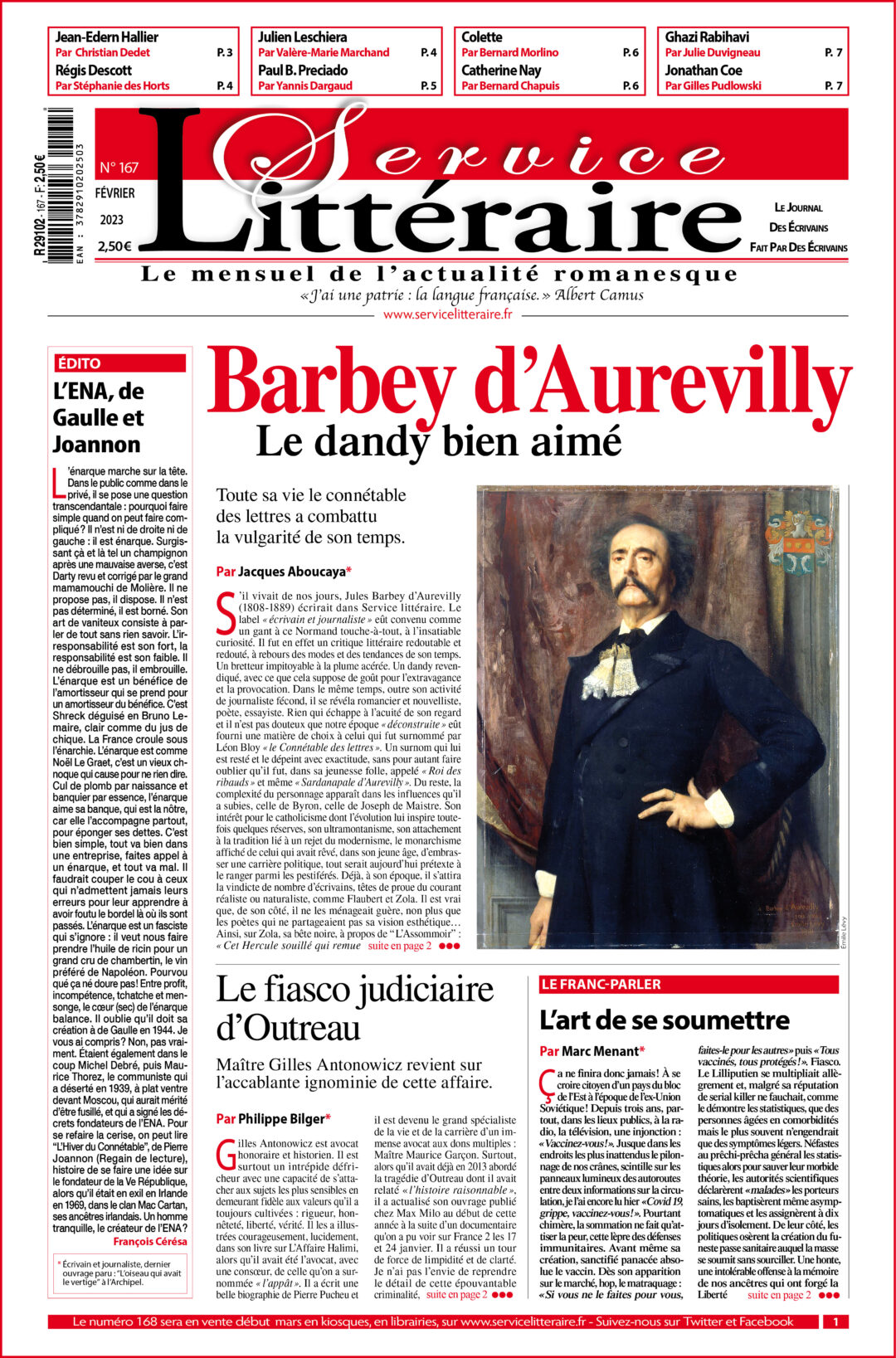 Une 167 Barbey d'Aurevilly Février 2023