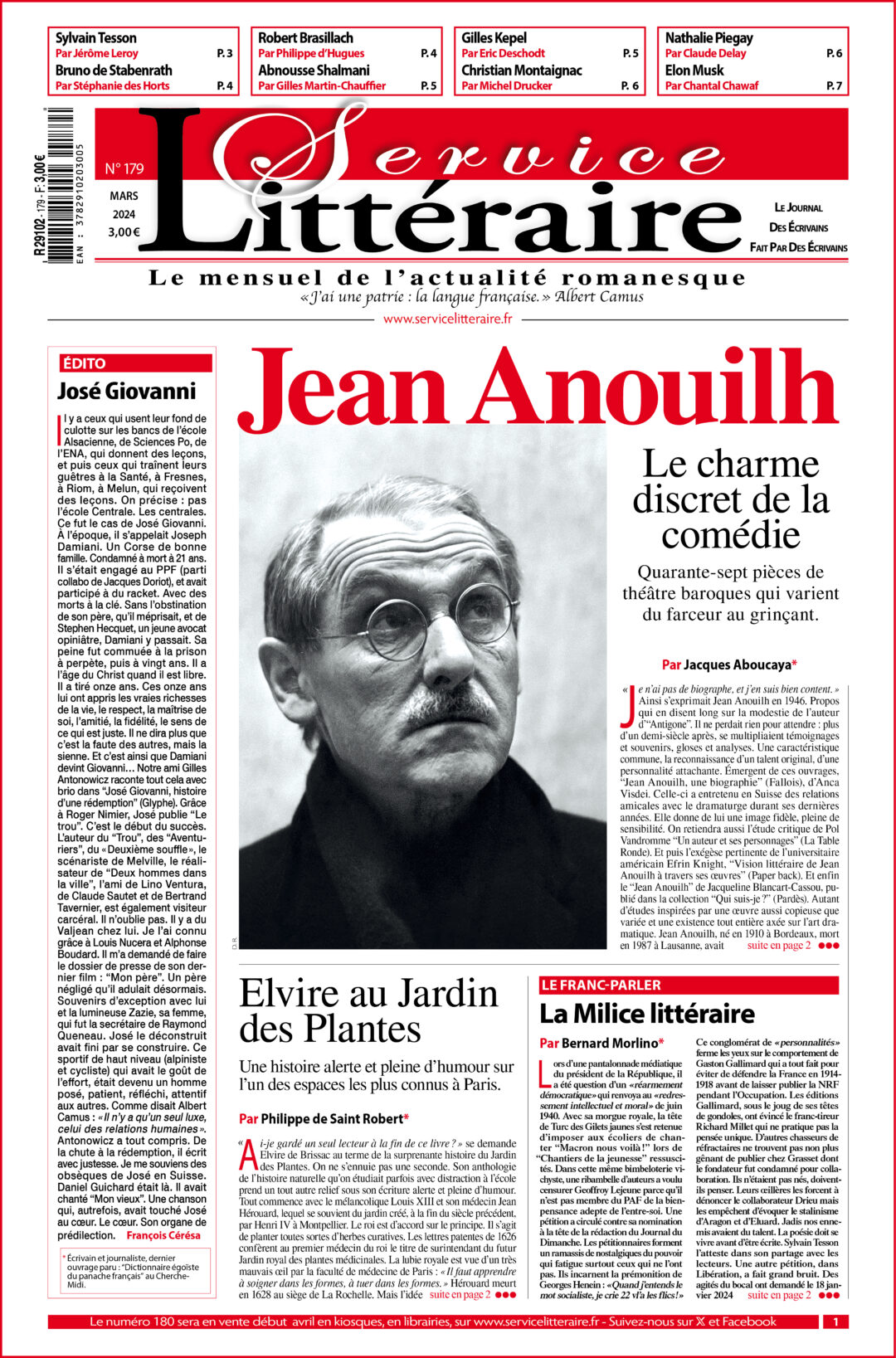 Une 179 Mars 2024 Anouilh