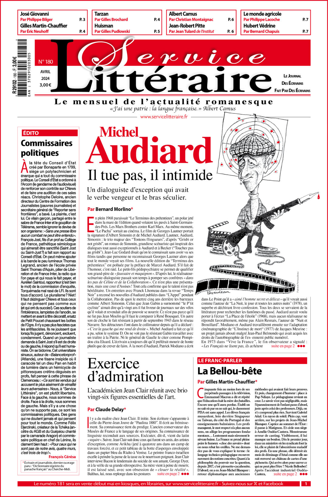 Une 180 Michel Audiard Avril 2024