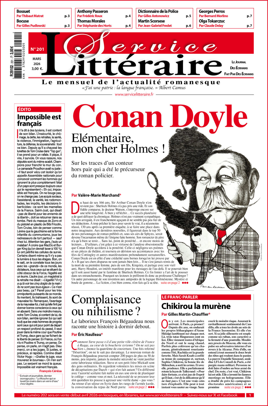 Une 201 Conan Doyle Mars 2026