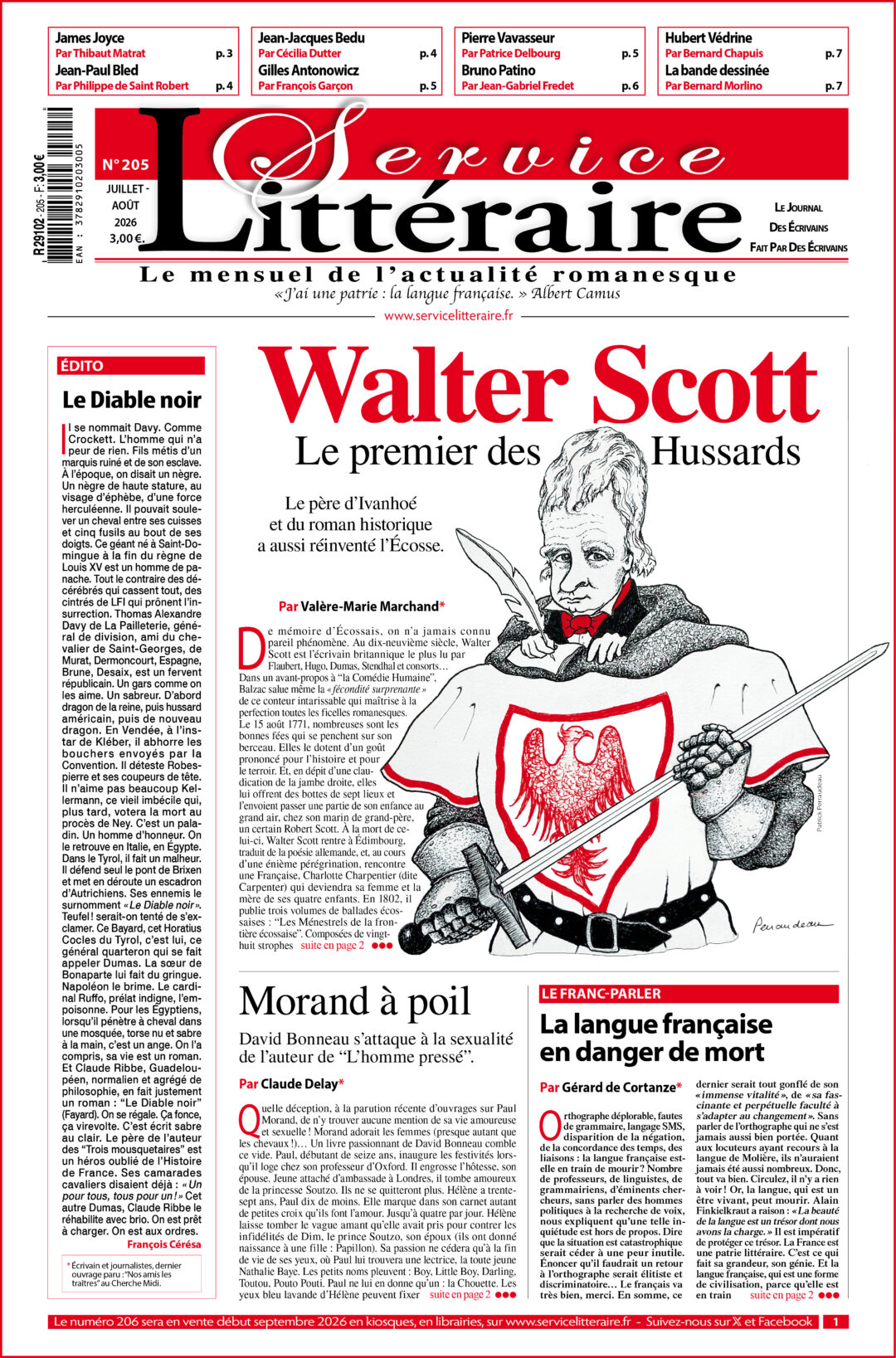 Une 205 Walter Scott Juillet août 2026